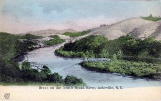 Scene on the French Broad River, Asheville, North Carolina : norman-martin-north-carolina-nc-asheville-0559.jpg [4658547-595320201]